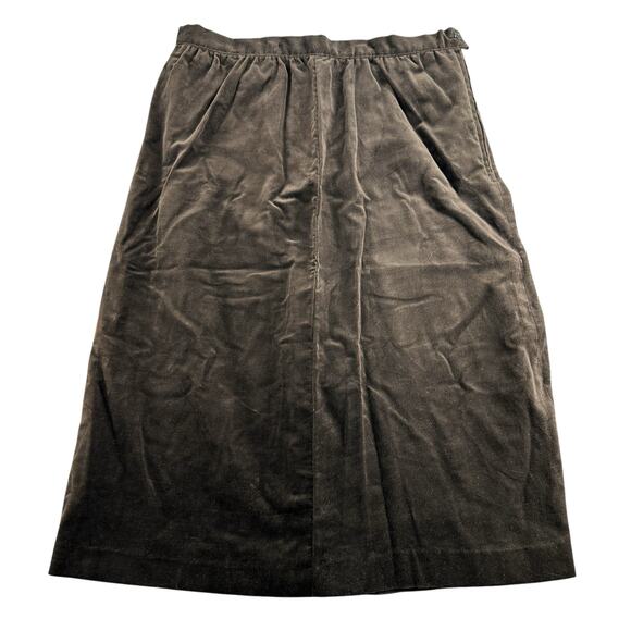 Vintage Y2K 90s Velvet Black Midi Modest Skirt Whimsigoth A-Line Grunge 14 - Picture 2 of 5